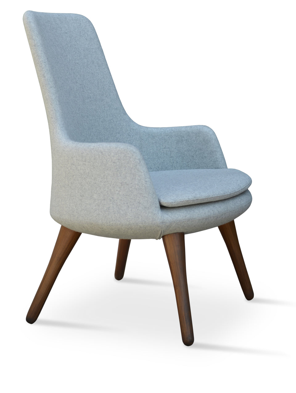 Dervish Lounge High Back 4 Legs Wood.