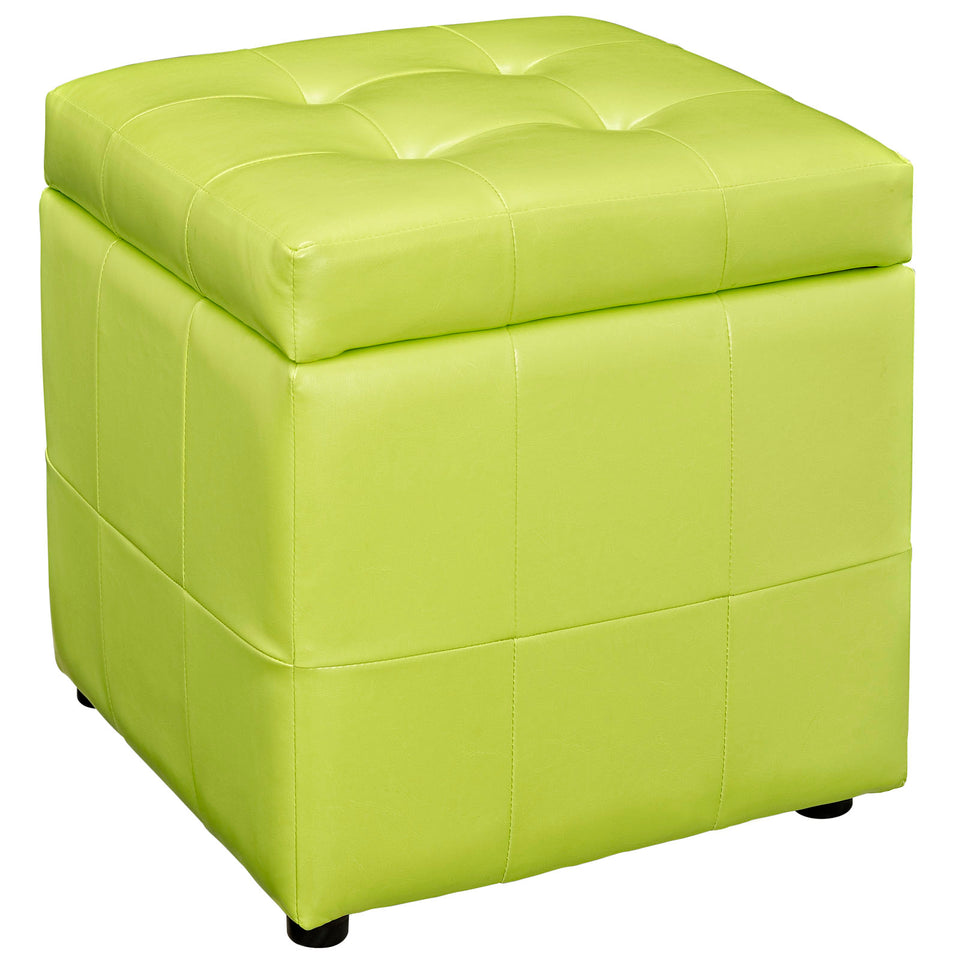 Volt Storage Upholstered Vinyl Ottoman.