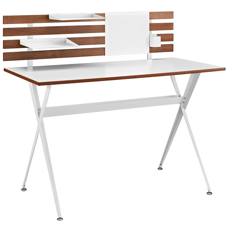 Knack wood office desk in cherry.