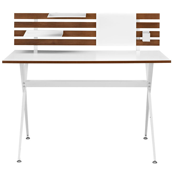 Knack wood office desk in cherry.