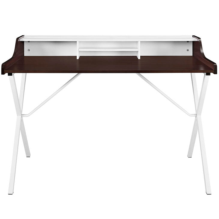 Bin office desk in cherry.