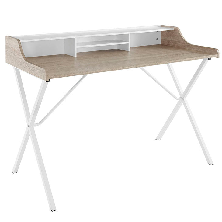 Bin office desk in oak.