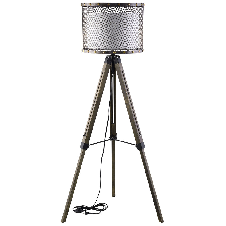 Fortune Floor Lamp in Antique Silver.