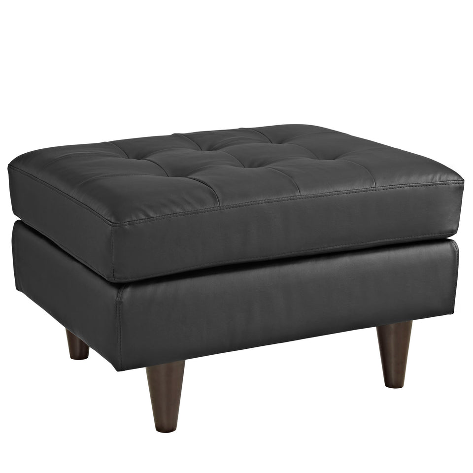 Empress Bonded Leather Ottoman.