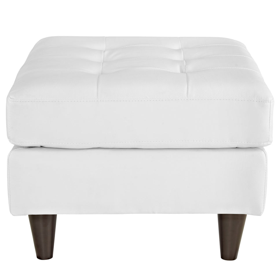 Empress Bonded Leather Ottoman.