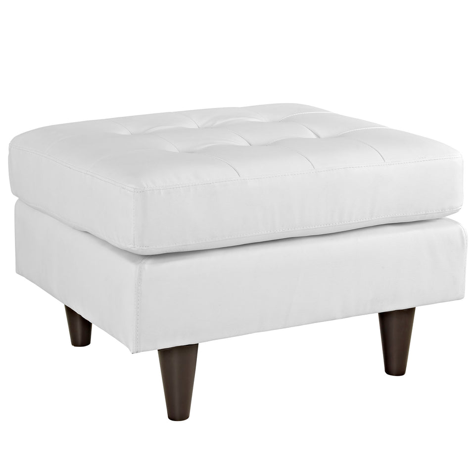 Empress Bonded Leather Ottoman.