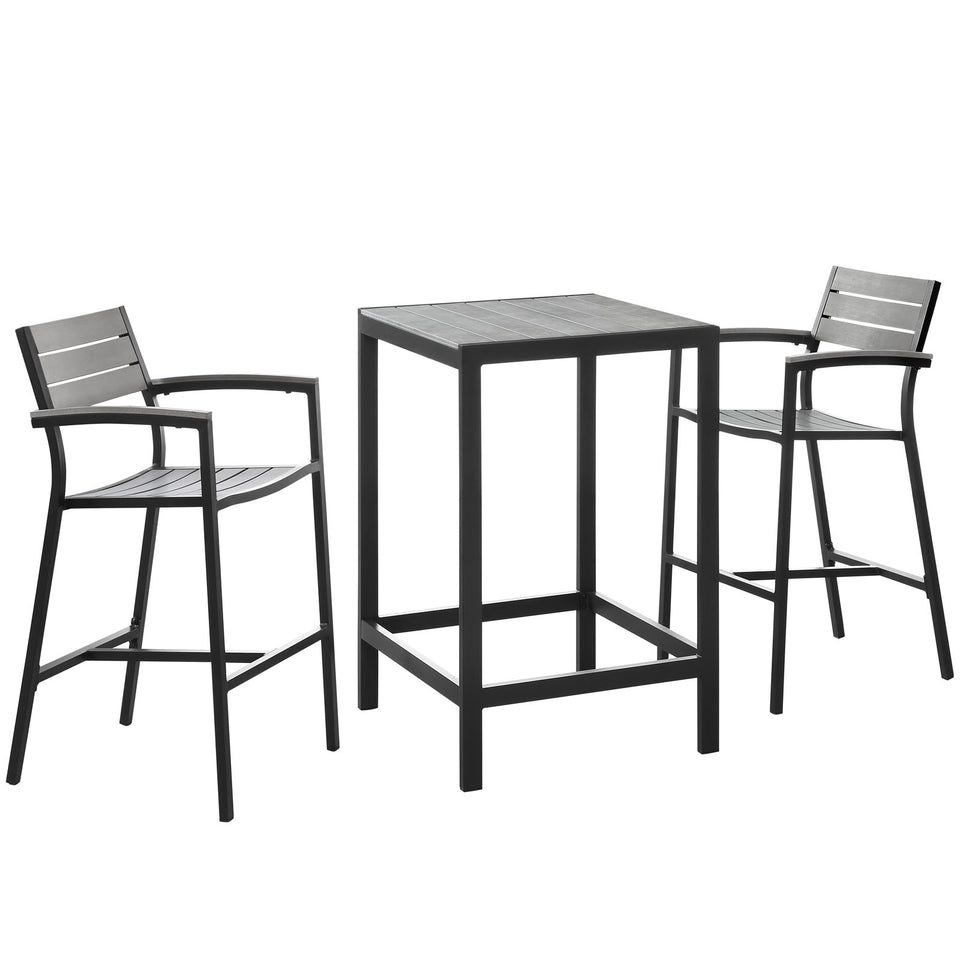 Maine 3 Piece Outdoor Patio Dining Set.