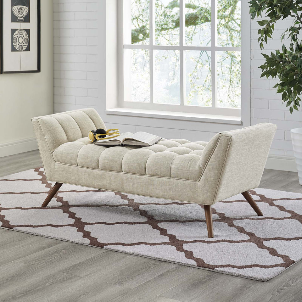 Response Medium Upholstered Fabric Bench.