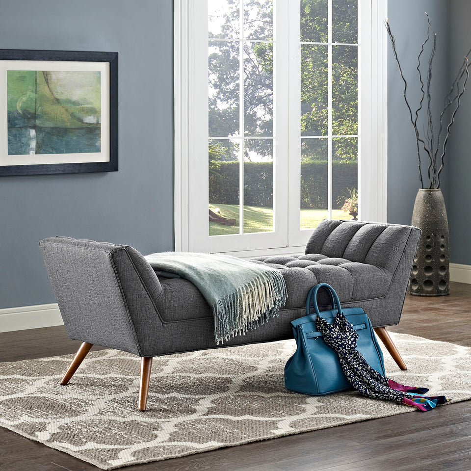 Response Medium Upholstered Fabric Bench.