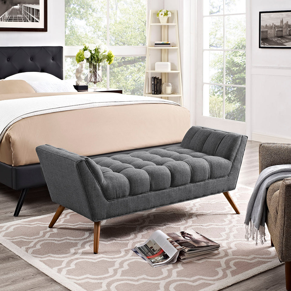 Response Medium Upholstered Fabric Bench.
