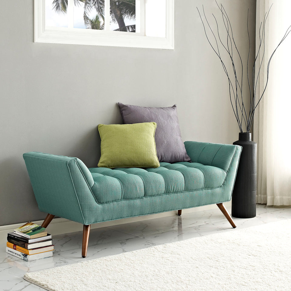 Response Medium Upholstered Fabric Bench.