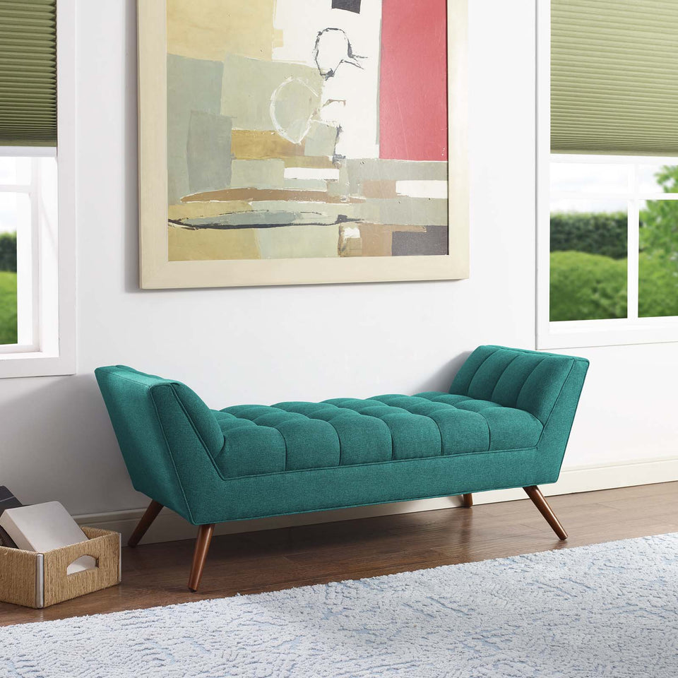 Response Medium Upholstered Fabric Bench.