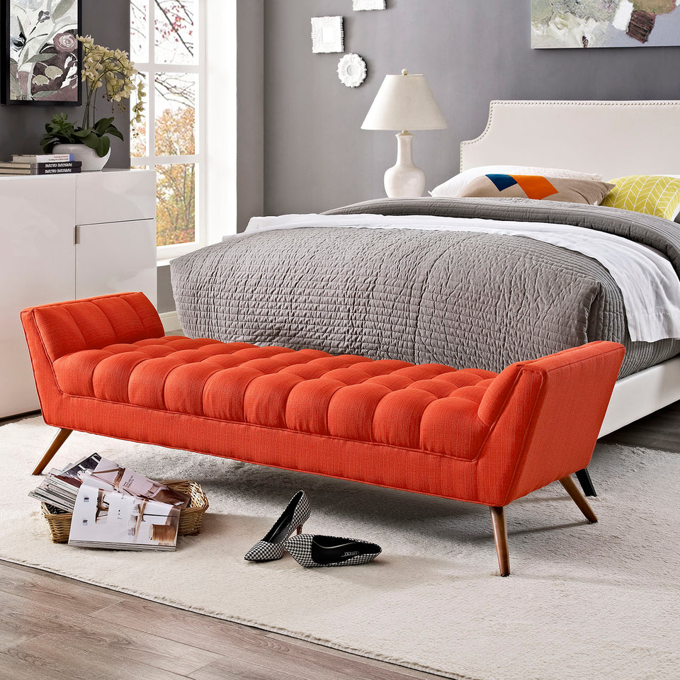 Response Upholstered Fabric Bench.