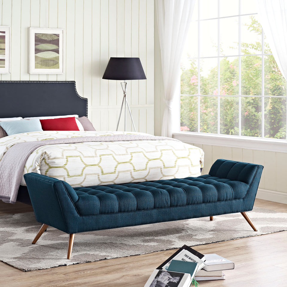 Response Upholstered Fabric Bench.