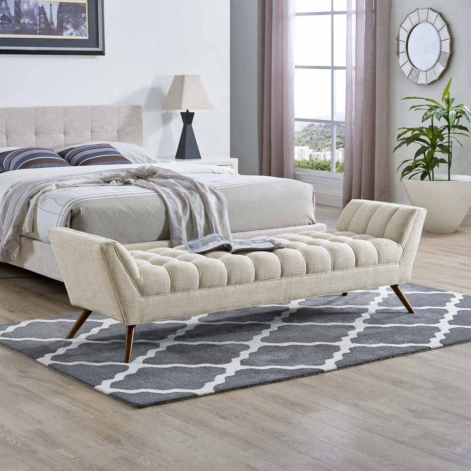 Response Upholstered Fabric Bench.