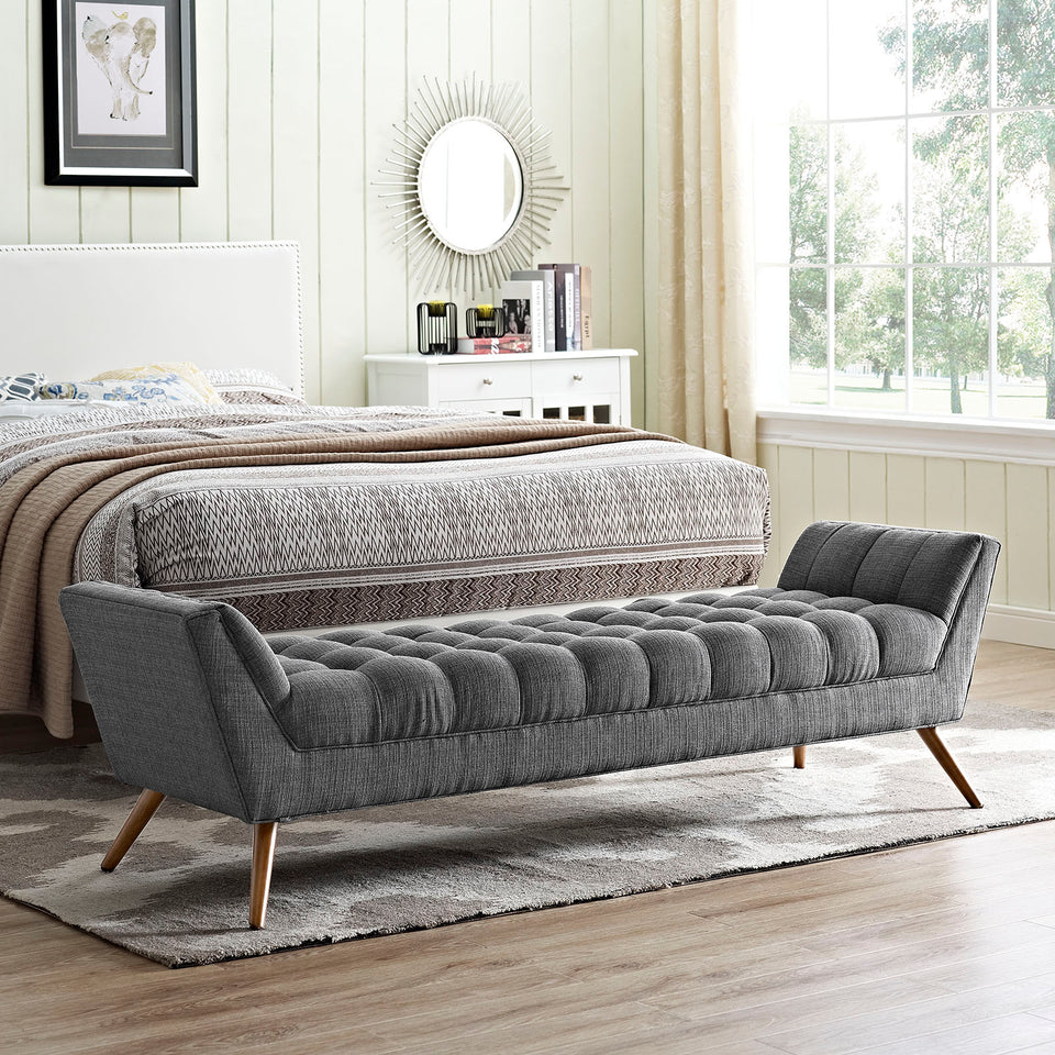 Response Upholstered Fabric Bench.