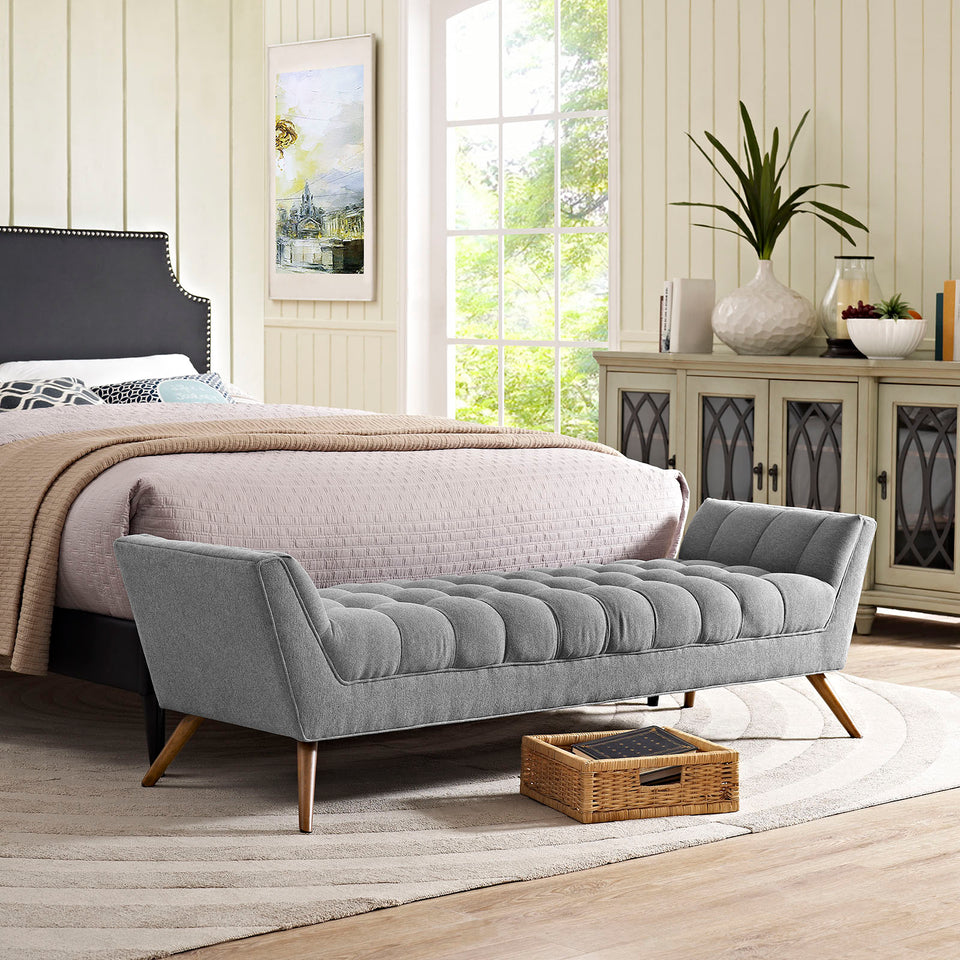 Response Upholstered Fabric Bench.