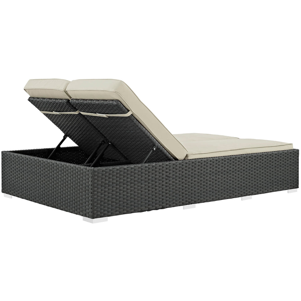 Sojourn Outdoor Patio Sunbrella® Double Chaise.