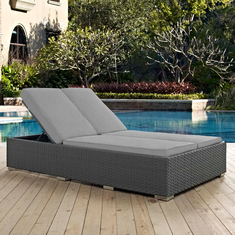 Sojourn Outdoor Patio Sunbrella® Double Chaise.