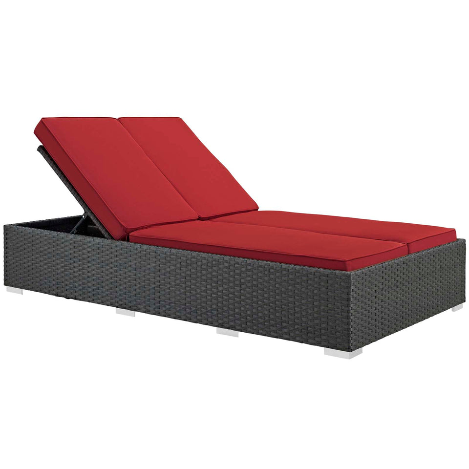 Sojourn Outdoor Patio Sunbrella® Double Chaise.