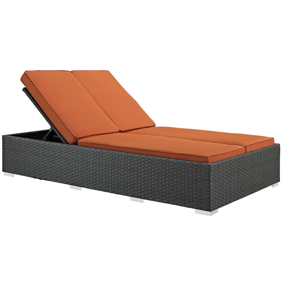 Sojourn Outdoor Patio Sunbrella® Double Chaise.