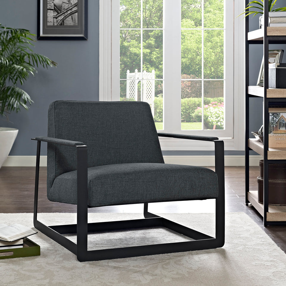 Seg Upholstered Fabric Accent Chair.