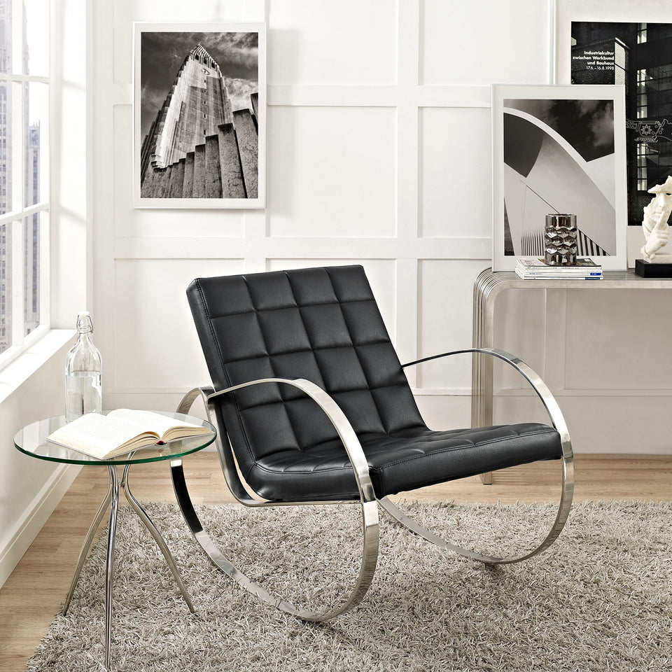 Gravitas Upholstered Vinyl Lounge Chair.