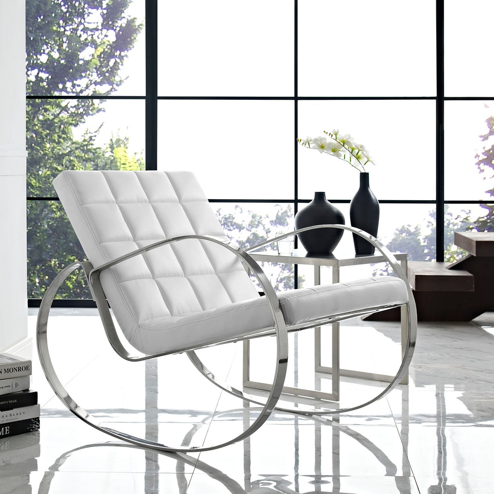Gravitas Upholstered Vinyl Lounge Chair.