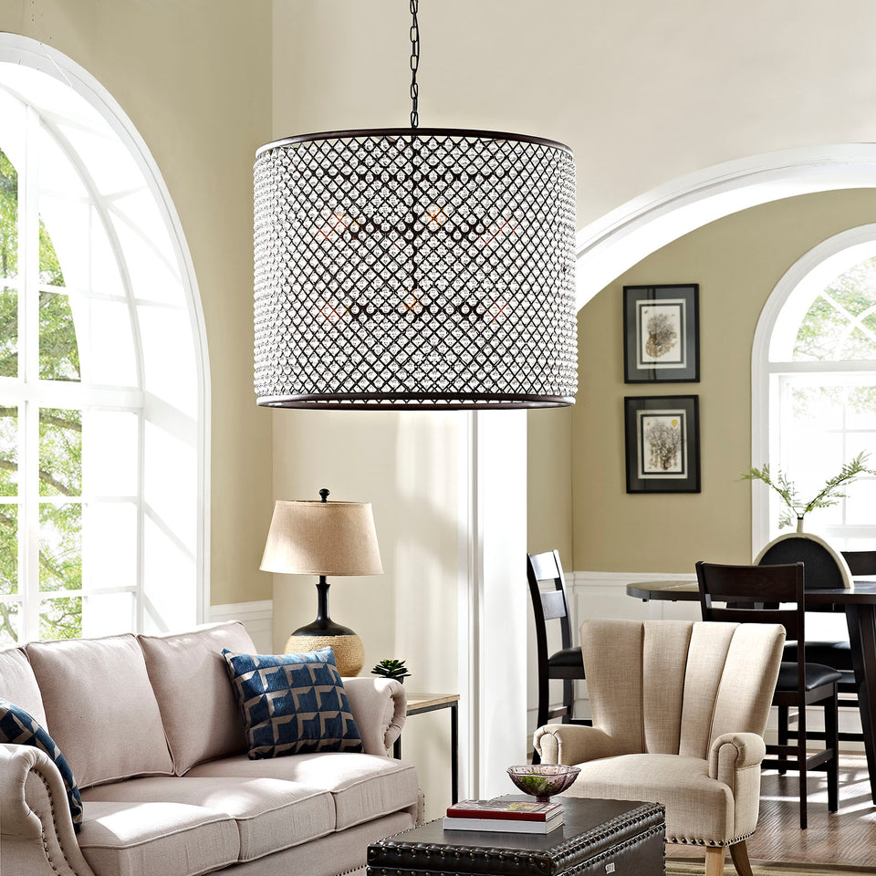 Prosperity Chandelier in Brown.
