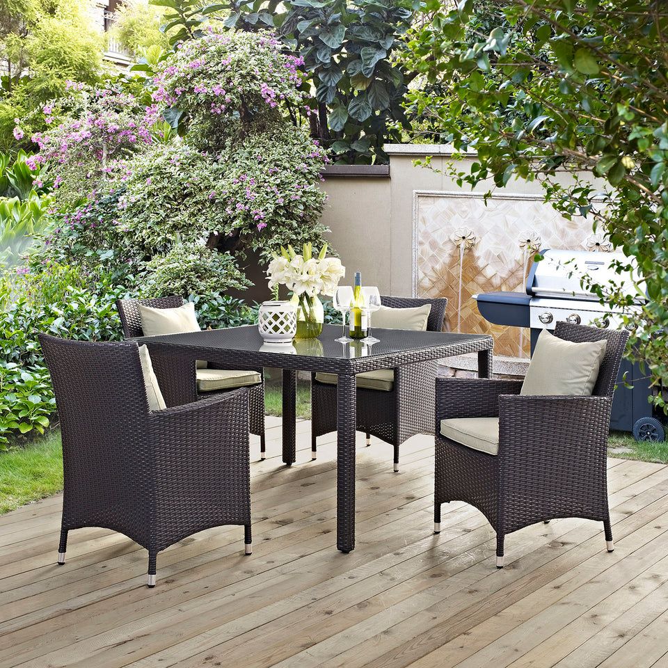 Convene 5 Piece Outdoor Patio Dining Set.