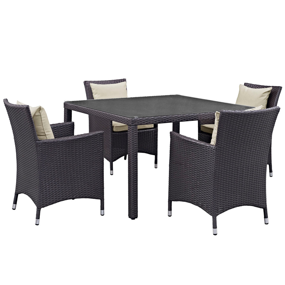 Convene 5 Piece Outdoor Patio Dining Set.