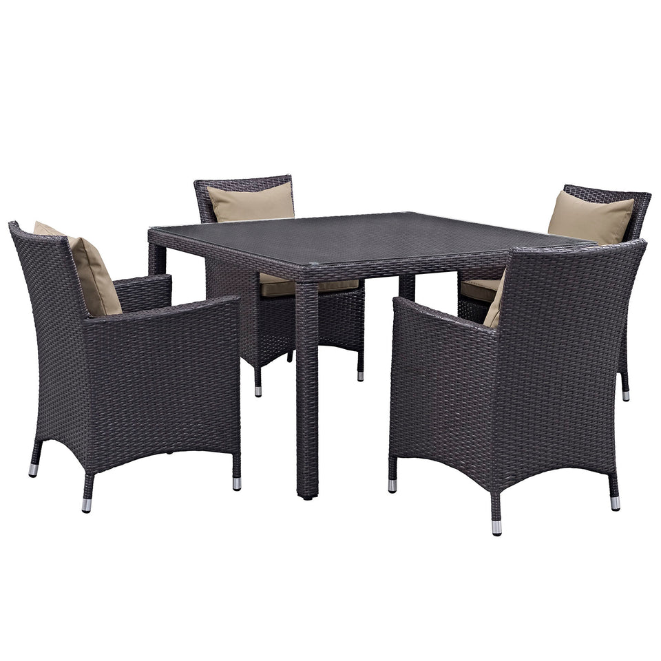 Convene 5 Piece Outdoor Patio Dining Set.