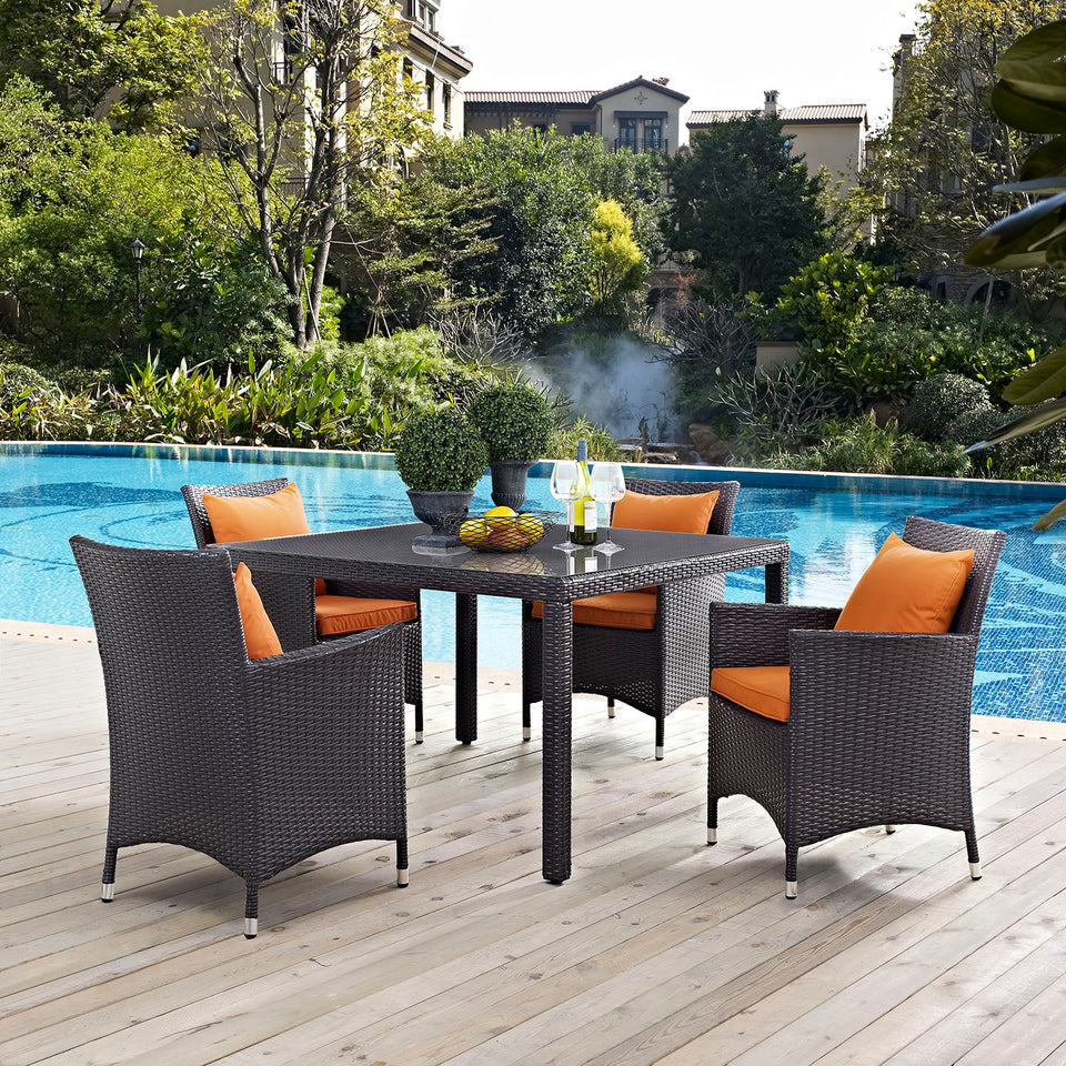 Convene 5 Piece Outdoor Patio Dining Set.