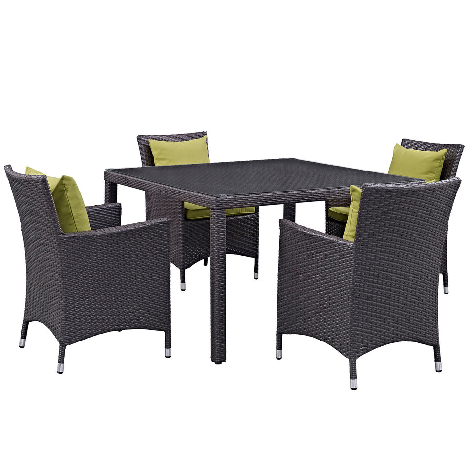 Convene 5 Piece Outdoor Patio Dining Set.