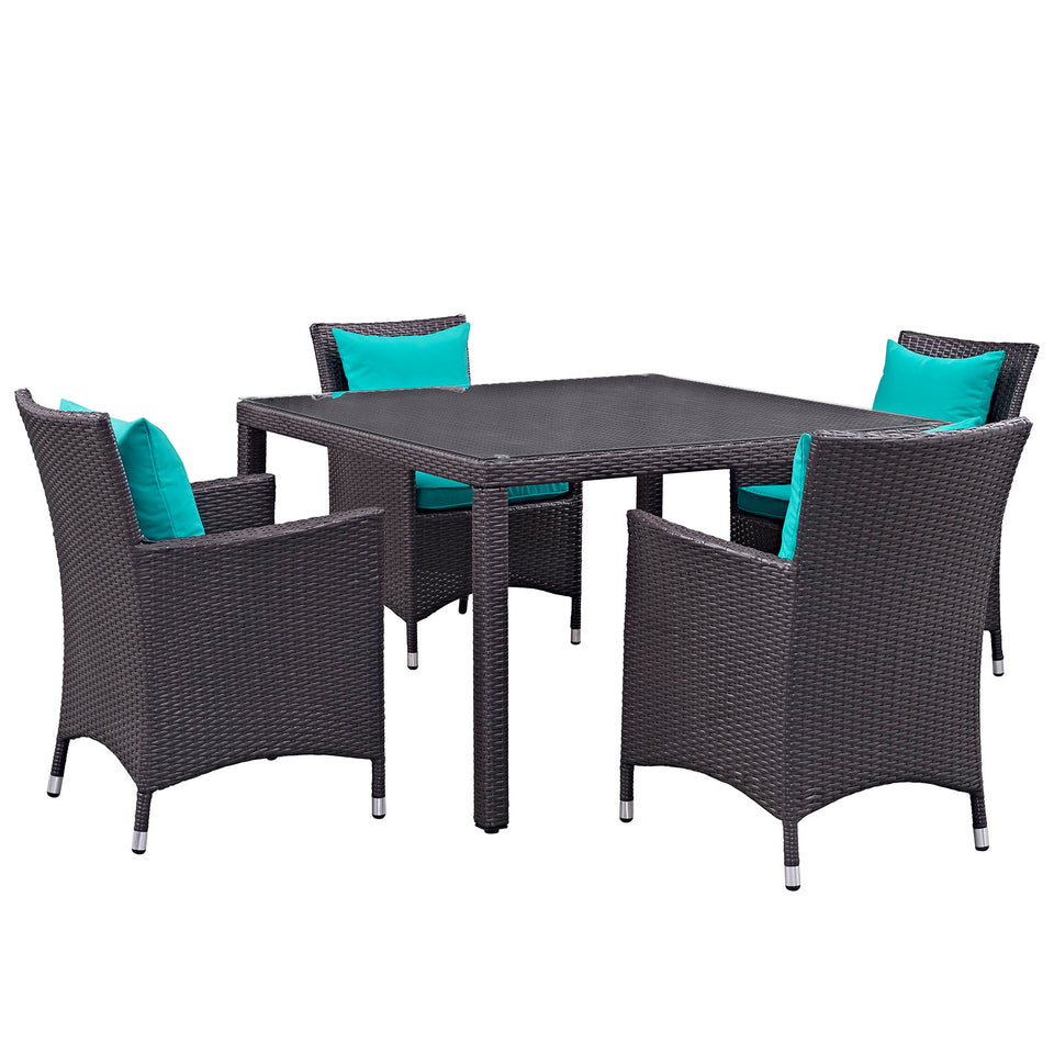 Convene 5 Piece Outdoor Patio Dining Set.