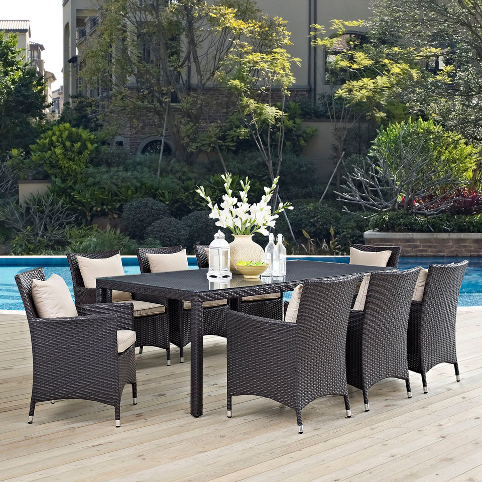 Convene 9 Piece Outdoor Patio Dining Set.