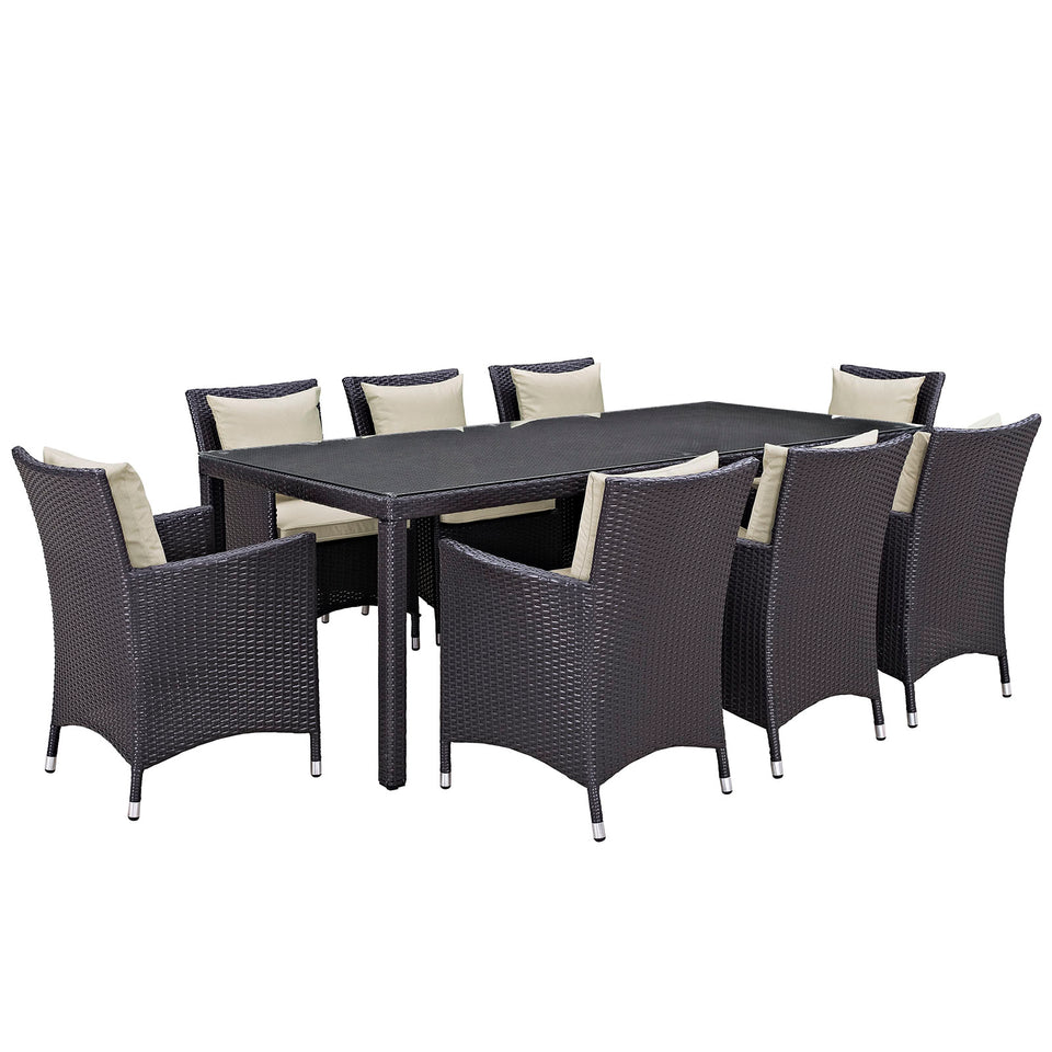Convene 9 Piece Outdoor Patio Dining Set.