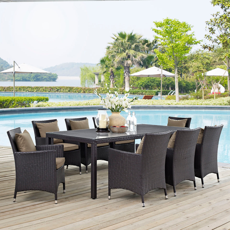 Convene 9 Piece Outdoor Patio Dining Set.