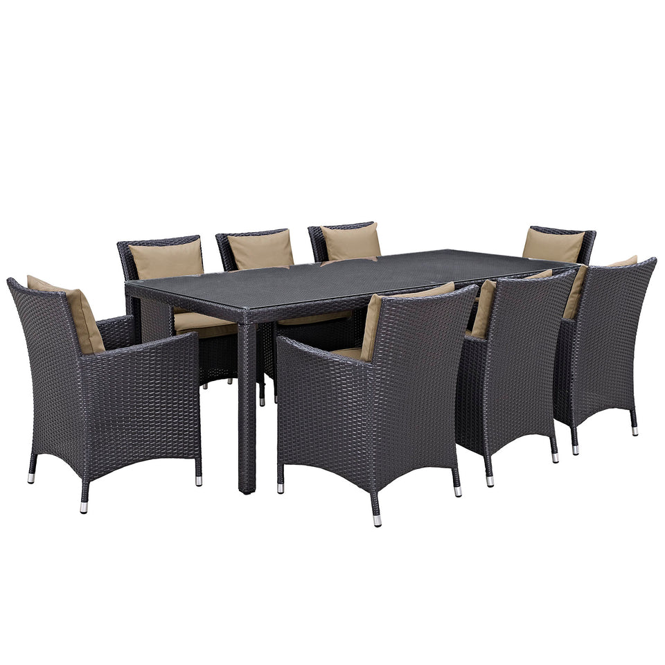 Convene 9 Piece Outdoor Patio Dining Set.