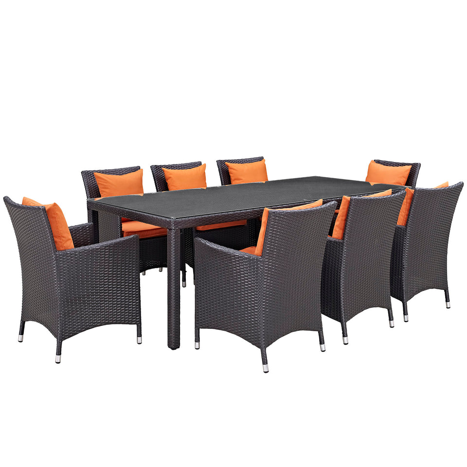 Convene 9 Piece Outdoor Patio Dining Set.