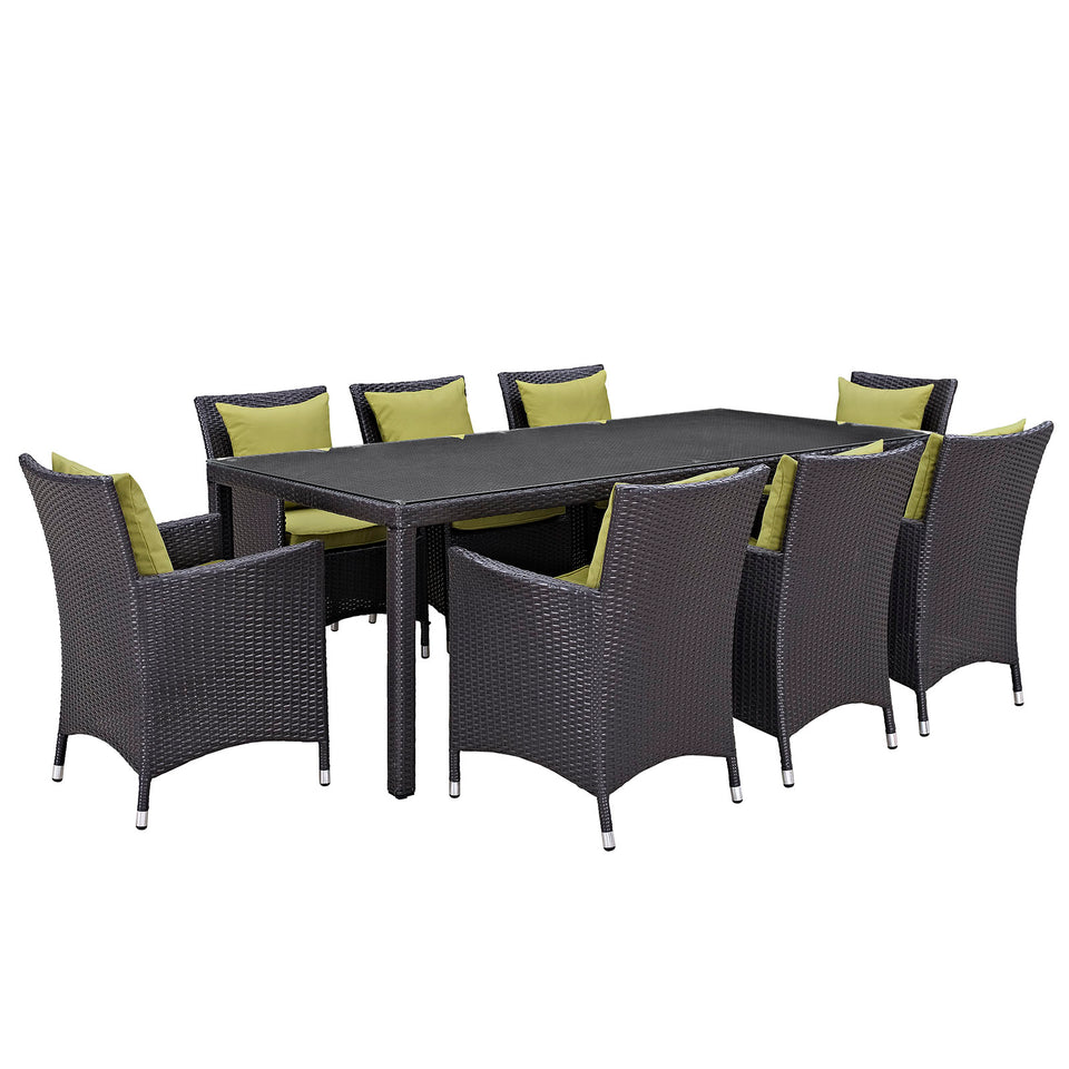 Convene 9 Piece Outdoor Patio Dining Set.