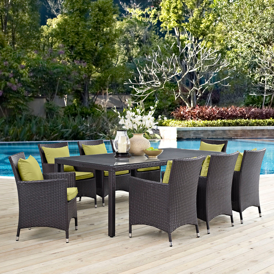 Convene 9 Piece Outdoor Patio Dining Set.