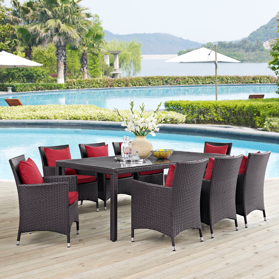 Convene 9 Piece Outdoor Patio Dining Set.