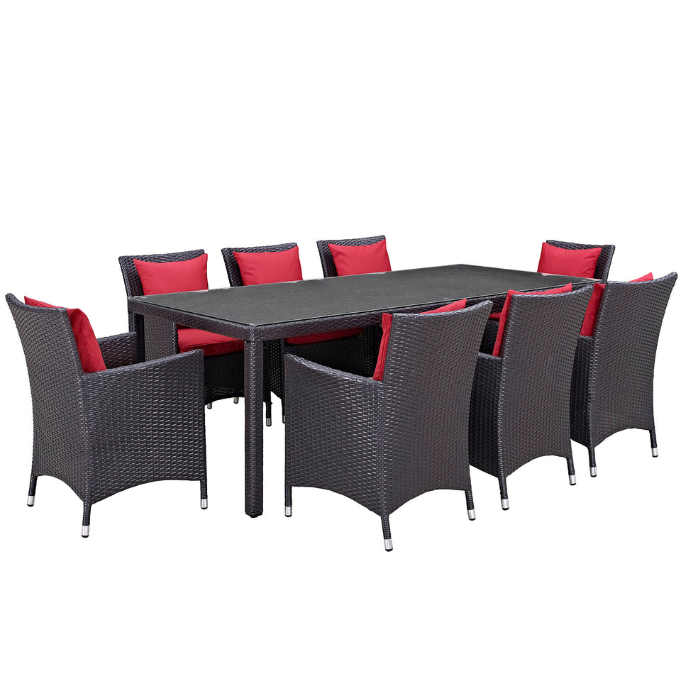 Convene 9 Piece Outdoor Patio Dining Set.