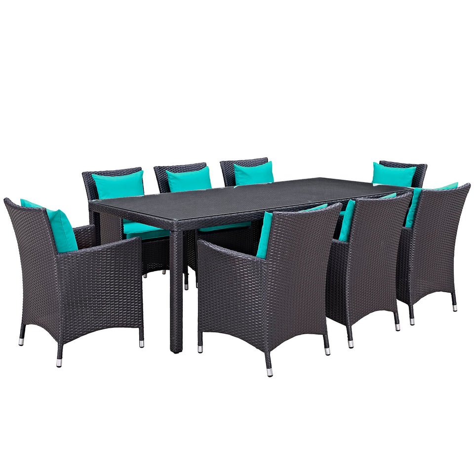 Convene 9 Piece Outdoor Patio Dining Set.