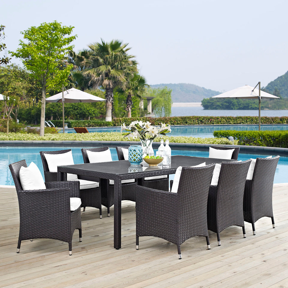 Convene 9 Piece Outdoor Patio Dining Set.