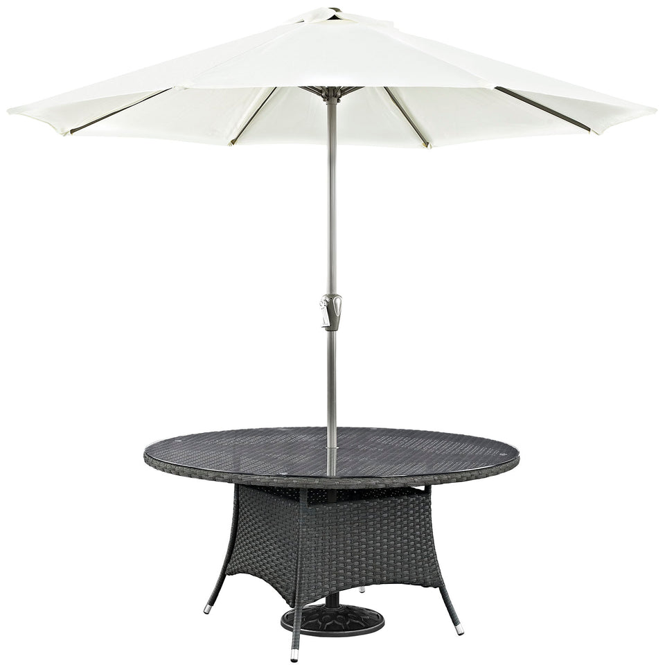 Sojourn 8 Piece Outdoor Patio Sunbrella® Dining Set.