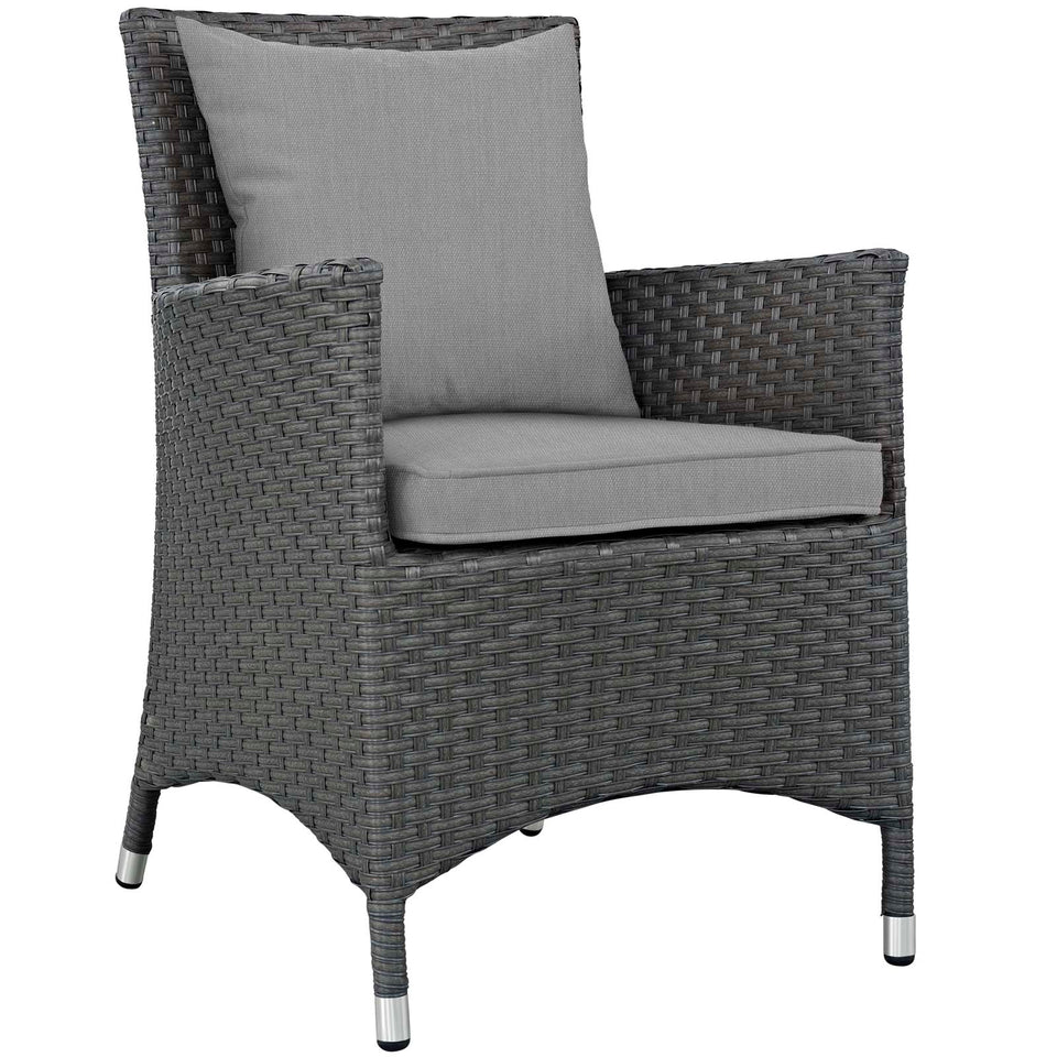 Sojourn 8 Piece Outdoor Patio Sunbrella® Dining Set.