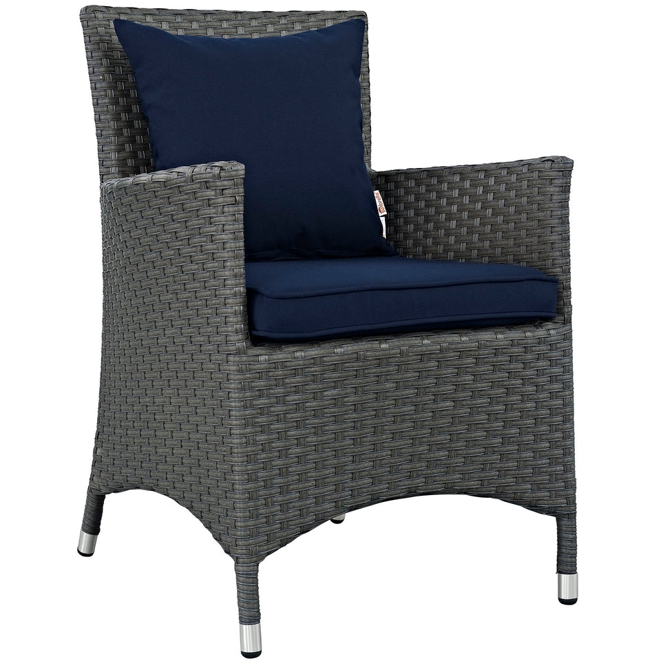 Sojourn 8 Piece Outdoor Patio Sunbrella® Dining Set.