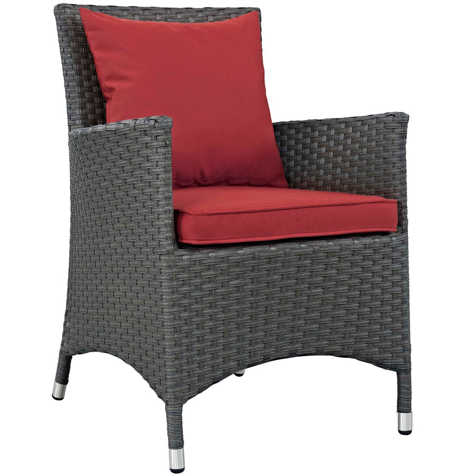 Sojourn 8 Piece Outdoor Patio Sunbrella® Dining Set.